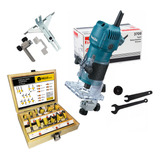 Tupia Laminação Makita 6mm 1/4pol 3709 530w + Jogo 12 Fresas
