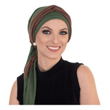 Turbante Verde Musgo + Tiara Marrom: Quimio Ou Alopecia