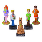 Turma Completa Salsicha E Scooby-doo 5 Bonecos Em Resina