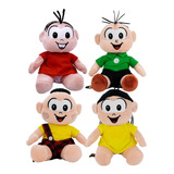 Turma Da Mônica Clássicos Pelúcia 4 Bonecos De 20cm Sentados