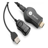 Tv Stick Anycast M9 Full Hd Preto Com 128mb De Memória Ram