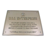 U.s.s. Enterprise Ncc-1701-a Dedication Plaque -