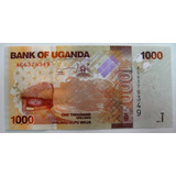Uganda: Bonita Cédula De 1000 Shillings De 2010 Flor
