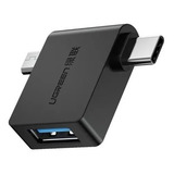 Ugreen- Adaptador Micro Usb E Micro Usb-c X Usb-a Função Otg