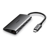 Ugreen 50538 Hub 8 Em 1 Multi Portas Usb Hdmi Rj45 Tf/sd Pd Macbook