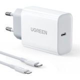 Ugreen 50698 Carregador Turbo Pd 20w Cabo Para iPhone Mfi