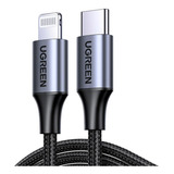 Ugreen Us304 Cabo Usb C - Lightning iPad iPhone Cargar Rapida 2m Cor Preto