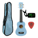 Ukulele Azul Seven Soprano Suk-07 Lb C/ Capa E Afinador