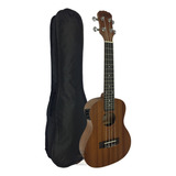 Ukulele Concert Eletrico Sapele Malibu 23 Capa Corda Aquila