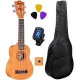 Ukulele Elétrico Shelby Soprano Su21m Capa,palhetas,afinador