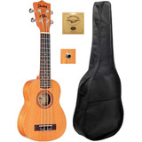Ukulele Elétrico Shelby Su21m Soprano Com Capa E Enc. Aquila