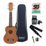 Ukulele Kalani Acustico Soprano Kal 220 Ss Natura Tribes+kit