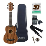Ukulele Kalani Acustico Soprano Kal 420 Sk Koa Maori + Kit