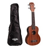 Ukulele Malibu Soprano Elet Natural Fosco 21-s C/capa Cor Marrom