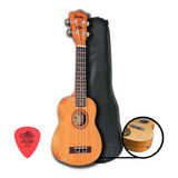Ukulele Shelby Soprano - Su21m Ou Su21t Com Capa, Palhetas E Método