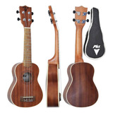 Ukulele Soprano Acústico Phx Uk-21 Nylon Natural Com Capa