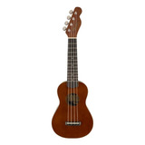 Ukulele Soprano Fender Venice Series 097-1610-722 Natural Cor Marrom