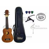 Ukulele Soprano Kalani Acústico Kal220ss+ Capa+ Capo+ Palhet