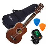 Ukulele Soprano Profissional Acústico + Kit