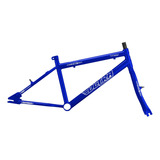 Ultra Bikes Quadro De Bicicleta Aro 20 Em Aço Carbono + Garfo Masculino Cor Azul
