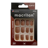 Unhas Postiças Curto Marrom Up206a - Macrilan