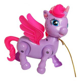 Unicornio De Brinquedo C/ Som Luz Musical Anda Ponei Cavalo Cor Roxo