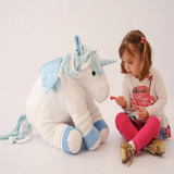 Unicórnio Pelúcia Almofada Travesseiro Bebê Fofinho 67cm