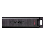 Unidade Flash Kingston Datatraveler Dtmax 512gb Usb 3.2 Type-c Cor Preta Design Elegante