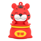 Unidade Flash Usb U Disk Cartoon Tiger Antieletromagnética