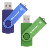 Unidades Flash Usb Simmax, 2 Pacotes De Memória Gir De 16 G
