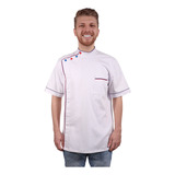 Uniforme Cabeleireiro Barbeiro Unissex Branco Barber Pole Wp