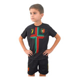Uniforme Portugal Cristiano Ronaldo Camisa E Bermuda