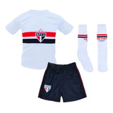 Uniforme São Paulo Infantil Juvenil Completo 3 Pçs Oficial