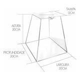 Urna Acrílico Transparente Pirâmide 20x20x12cm