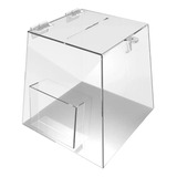 Urna Em Acrilico Piramide 30x30x18cm Com Porta Folder 