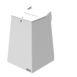 Urna Pirâmide Acrilica Branca 30 Cm C/ Cadeado - Acrilico