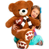 Urso Gigante Pelúcia Grande Macio - Teddy Bear 1,00 Metros