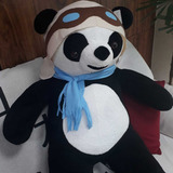 Urso Panda Aviador Piloto Pelúcia Grande Gigante 120cm 1,2mt