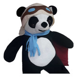 Urso Panda Aviador Ursinho De Pelúcia Grande Gigante 120cm