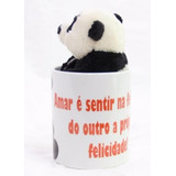 Urso Pelúcia 15cm Caneca 330ml Importado Presente Namorados
