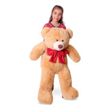 Urso Ursinho De Pelúcia Grande Gigante 1 Metro Com Laço 
