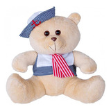 Urso Ursinho Pelucia Marinheiro Sapeca Tamano M 31cm