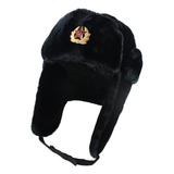 Ushanka Estilo Aviador Com Distintivo Comunista Soviético