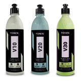 V10 Polidor Corte + V20 Refino + V30 Lustrador Vonixx 500ml