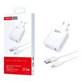 V8/tipo-c Cabo + 22.5w Fonte Compativel Kit.durável E Rápido