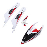 V911 Wltoys - Canopy + Hélices + Estabilizador Vermelho
