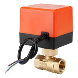 Válvula De Esfera Motorizada Latão Dn40 Dc 12v 2 Way 3 Fio