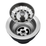 Válvula De Pia Americana Em Inox 3.1/2 + Cestinho Em Inox