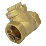 Válvula De Retenção Horizontal Metal 3/4 Latão Portinhola