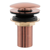 Válvula Lavatório Ralo Click Rose Gold Para Pia Banheiro